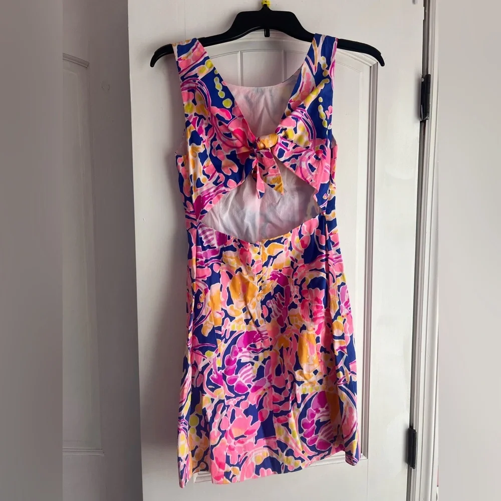 Lilly Pulitzer Colorful Floral Mini Dress Size 0 - Picture 2 of 3